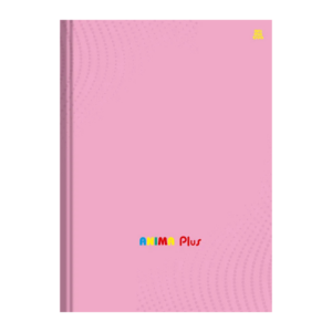 Caderno Brochura Capa Dura Margeado c/ Adesivo Anima Plus Rosa 96fls- Animativa