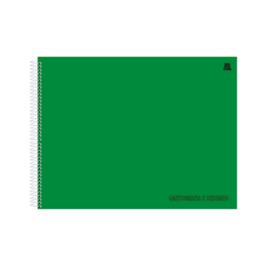 Caderno de Desenho e Cartografia Capa Dura KBom Verde 60fls- Animativa