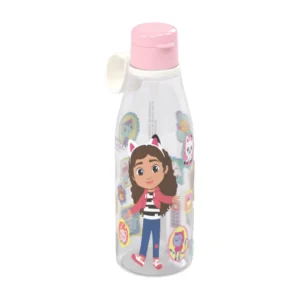 Garrafa Plástica Abre Fácil 530ml A Casa Mágica da Gabby Rosa- Plasútil