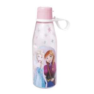 Garrafa Plástica Abre Fácil 530ml Frozen Rosa- Plasútil