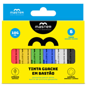 Tinta Guache Bastão 6 Cores Primárias- Master