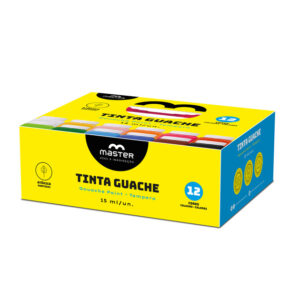 Caixa de Tinta Guache 12 Cores- Master