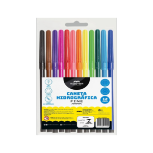 Canetinha Hidrográfica Fine 12 Cores- Master