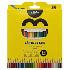Lápis de Cor Resinado 24 Cores- Master