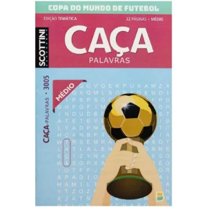 Livro de Atividades: Caça Palavras Nível Médio Tema Futebol- Scottini