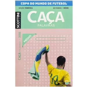 Livro de Atividades: Caça Palavras Nível Médio Tema Copa do Mundo de Futebol- Scottini