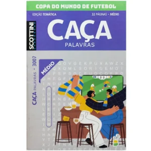 Livro de Atividades: Caça Palavras Nível Médio Tema Copa do Mundo de Futebol- Scottini