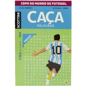 Livro de Atividades: Caça Palavras Nível Médio Tema Futebol- Scottini