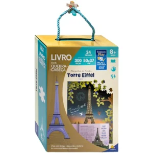 Livro Quebra Cabeça Play: Maravilhas do Mundo Torre Eiffel 300 Peças- Todo Livro