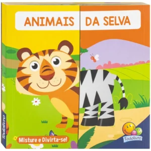 Livro Interativo Misture e Divirta-se: Animais da Selva- Todo Livro
