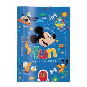 Pasta Fina Com Elástico Decorada Mickey Mouse- DAC