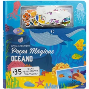 Livro Interativo Peças Mágicas Com Velcro: Oceano- Todo Livro