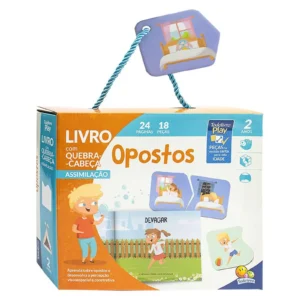 Livro Quebra Cabeça Play: Assimilação Opostos 18 Peças- Todo Livro